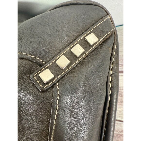 TENTAZIONE DUE Italian Brown Genuine Leather Shoulder Bag Purse Handbag Italy - Picture 12 of 16